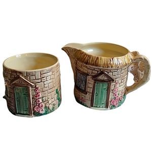 Staffordshire "Croft" sugar & creamer set